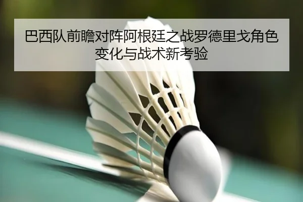 巴西队前瞻对阵阿根廷之战罗德里戈角色变化与战术新考验